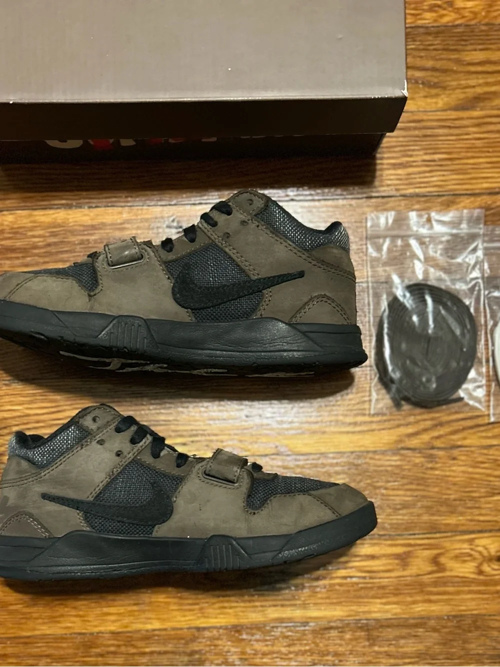 Nike Travis Scott Jordan Jumpman Jack TR PS Dark Mocha Black Sail Size 3Y FJ2851
